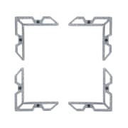 Produkt Eckverbinder für Insektenschutz-Spannrahmen BrushLine 2000 nach Maß | 4 Stück, Aluminium Eckverbinder für Insektenschutz-Spannrahmen BrushLine 2000 nach Maß | 4 Stück, Aluminium