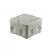 Aufputzdose / Abzweigdose ABOX 025 Hartbox | grau / 80 x 80 mm / 7 Einführungen Aufputzdose / Abzweigdose ABOX 025 Hartbox | grau / 80 x 80 mm / 7 Einführungen