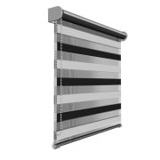 VICTORIA M Doppelrollo / Duo Rollo 155 x 230cm, schwarz/weiss