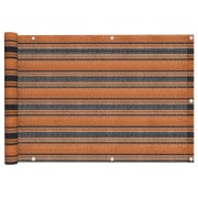 Balkonbespannung - HDPE / atmungsaktiv | 500 x 90 cm, orange-braun-schwarz Balkonbespannung - HDPE / atmungsaktiv | 500 x 90 cm, orange-braun-schwarz