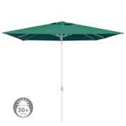 Produkt interpara Sonnenschirm | 3 x 3 m, quadratisch, grün | Gestell, weiß  interpara Sonnenschirm | 3 x 3 m, quadratisch, grün | Gestell, weiß