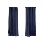 VICTORIA M Aurora Vorhang mit Kräuselband | verdunkelnd 140 x 245cm, blau