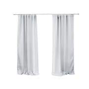 VICTORIA M Aurora Vorhang mit Kräuselband | verdunkelnd 140 x 245cm, silber-weiß