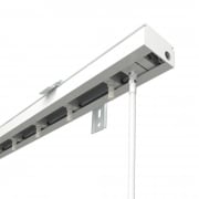 VICTORIA M Vertikaljalousie-Schiene für 8,9cm Lamellen | 240cm Länge, weiß