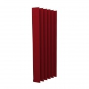 VICTORIA M Vertikaljalousie-Lamellen Isabella - I-Form, leicht lichtdurchlässig - 12,7 x 250cm, rot | 6er Pack