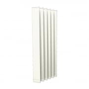 VICTORIA M Vertikaljalousie-Lamellen Isabella - I-Form, leicht lichtdurchlässig - 12,7 x 250cm, weiß | 6er Pack