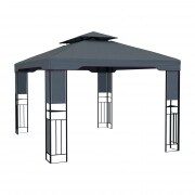 PARAMONDO Deluxe Gartenpavillon 4 x 3m, anthrazit