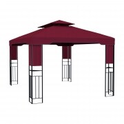 PARAMONDO Deluxe Gartenpavillon 4 x 3m, bordeaux
