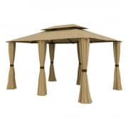 PARAMONDO Comfort Gartenpavillon 4 x 3m inkl. Seitenwänden, beige