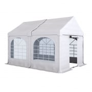 PARAMONDO Partyzelt Flex S | feuerfest | 3 x 4m Grundmodul, weiß-weiß