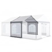 PARAMONDO Partyzelt Flex S | 4 x 2m Erweiterungmodul, weiß-grau