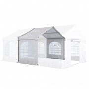 PARAMONDO Partyzelt Flex S | feuerfest | 4 x 2m Erweiterungsmodul, weiß-weiß