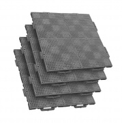 TERRAGUIDE COLOUR Eventboden 1m² | 4 Verlegeeinheiten à 50 x 50cm | 16 Klickfliesen, grau