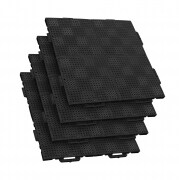 TERRAGUIDE CLASSIC Eventboden 1m² | 4 Verlegeeinheiten à 50 x 50cm | 16 Klickfliesen, schwarz