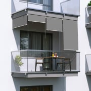 Außenrollo - Senkrechtmarkise / freihängend | 160 x 140 cm, grau Außenrollo - Senkrechtmarkise / freihängend | 160 x 140 cm, grau