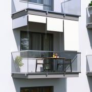 Außenrollo - Senkrechtmarkise / freihängend | 160 x 140 cm, weiß Außenrollo - Senkrechtmarkise / freihängend | 160 x 140 cm, weiß