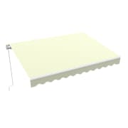 Gelenkarmmarkise Basic 2000 | 5 x 3,5 m / Gestell: weiß / Stoff: Uni, creme-weiß Gelenkarmmarkise Basic 2000 | 5 x 3,5 m / Gestell: weiß / Stoff: Uni, creme-weiß