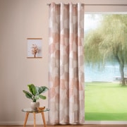 Produkt Ösenvorhang - Blattmuster | blickdicht, 140 x 245 cm, natur-kupfer, 2 Stück Ösenvorhang - Blattmuster | blickdicht, 140 x 245 cm, natur-kupfer, 2 Stück