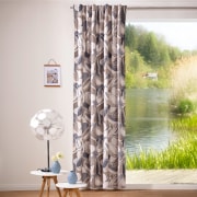 Produkt Vorhang mit Schlaufenband - Kreismuster | blickdicht, 140 x 245 cm, blaugrau-taupe, 2 Stück  Vorhang mit Schlaufenband - Kreismuster | blickdicht, 140 x 245 cm, blaugrau-taupe, 2 Stück