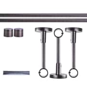 Produkt Gardinenstange Set | 1-läufig, ⌀ 19 mm, 360 cm, anthrazit + Decke, Kappe  Gardinenstange Set | 1-läufig, ⌀ 19 mm, 360 cm, anthrazit + Decke, Kappe