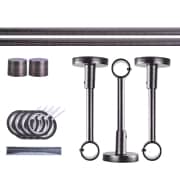 Produkt Gardinenstange Set | 1-läufig, ⌀ 19 mm, 240 cm, anthrazit + Decke, Kappe, Ring Gardinenstange Set | 1-läufig, ⌀ 19 mm, 240 cm, anthrazit + Decke, Kappe, Ring