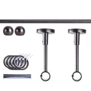 Produkt Gardinenstange Set | 1-läufig, ⌀ 19 mm, 160 cm, anthrazit + Decke, Kugel-Ball, Ring Gardinenstange Set | 1-läufig, ⌀ 19 mm, 160 cm, anthrazit + Decke, Kugel-Ball, Ring