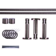 Produkt Gardinenstange Set | 1-läufig, ⌀ 19 mm, 360 cm, anthrazit + Wand, Kappe, Ring Gardinenstange Set | 1-läufig, ⌀ 19 mm, 360 cm, anthrazit + Wand, Kappe, Ring