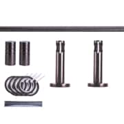 Produkt Gardinenstange Set | 1-läufig, ⌀ 19 mm, 160 cm, anthrazit + Wand, Rillen-Kappe, Ring Gardinenstange Set | 1-läufig, ⌀ 19 mm, 160 cm, anthrazit + Wand, Rillen-Kappe, Ring