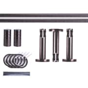Produkt Gardinenstange Set | 1-läufig, ⌀ 19 mm, 240 cm, anthrazit + Wand, Rillen-Kappe, Ring Gardinenstange Set | 1-läufig, ⌀ 19 mm, 240 cm, anthrazit + Wand, Rillen-Kappe, Ring