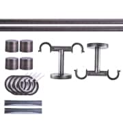 Produkt Gardinenstange Set | 2-läufig, ⌀ 19 mm, 160 cm, anthrazit + Decke, Kappe, Ring Gardinenstange Set | 2-läufig, ⌀ 19 mm, 160 cm, anthrazit + Decke, Kappe, Ring