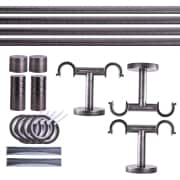 Produkt Gardinenstange Set | 2-läufig, ⌀ 19 mm, 280 cm, anthrazit + Decke, Rillen-Kappe, Ring Gardinenstange Set | 2-läufig, ⌀ 19 mm, 280 cm, anthrazit + Decke, Rillen-Kappe, Ring