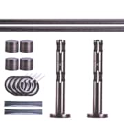 Produkt Gardinenstange Set | 2-läufig, ⌀ 19 mm, 180 cm, anthrazit + Wand, Kappe, Ring Gardinenstange Set | 2-läufig, ⌀ 19 mm, 180 cm, anthrazit + Wand, Kappe, Ring