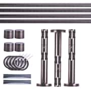 Produkt Gardinenstange Set | 2-läufig, ⌀ 19 mm, 240 cm, anthrazit + Wand, Kappe, Ring Gardinenstange Set | 2-läufig, ⌀ 19 mm, 240 cm, anthrazit + Wand, Kappe, Ring