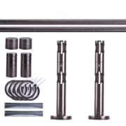 Produkt Gardinenstange Set | 2-läufig, ⌀ 19 mm, 160 cm, anthrazit + Wand, Rillen-Kappe, Ring Gardinenstange Set | 2-läufig, ⌀ 19 mm, 160 cm, anthrazit + Wand, Rillen-Kappe, Ring