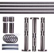 Produkt Gardinenstange Set | 2-läufig, ⌀ 19 mm, 240 cm, anthrazit + Wand, Rillen-Kappe, Ring Gardinenstange Set | 2-läufig, ⌀ 19 mm, 240 cm, anthrazit + Wand, Rillen-Kappe, Ring