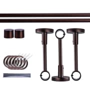 Produkt Gardinenstange Set | 1-läufig, ⌀ 19 mm, 360 cm, rot-bronze + Decke, Kappe, Ring  Gardinenstange Set | 1-läufig, ⌀ 19 mm, 360 cm, rot-bronze + Decke, Kappe, Ring