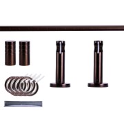 Produkt Gardinenstange Set | 1-läufig, ⌀ 19 mm, 200 cm, rot-bronze + Wand, Rillen-Kappe, Ring  Gardinenstange Set | 1-läufig, ⌀ 19 mm, 200 cm, rot-bronze + Wand, Rillen-Kappe, Ring