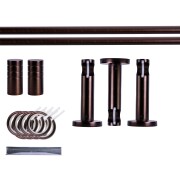 Produkt Gardinenstange Set | 1-läufig, ⌀ 19 mm, 240 cm, rot-bronze + Wand, Rillen-Kappe, Ring  Gardinenstange Set | 1-läufig, ⌀ 19 mm, 240 cm, rot-bronze + Wand, Rillen-Kappe, Ring