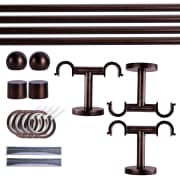 Produkt Gardinenstange Set | 2-läufig, ⌀ 19 mm, 320 cm, rot-bronze + Decke, Kugel-Ball, Ring Gardinenstange Set | 2-läufig, ⌀ 19 mm, 320 cm, rot-bronze + Decke, Kugel-Ball, Ring