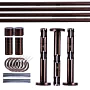 Produkt Gardinenstange Set | 2-läufig, ⌀ 19 mm, 360 cm, rot-bronze + Wand, Rillen-Kappe, Ring Gardinenstange Set | 2-läufig, ⌀ 19 mm, 360 cm, rot-bronze + Wand, Rillen-Kappe, Ring