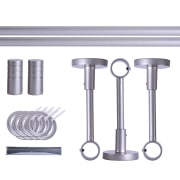 Produkt Gardinenstange Set | 1-läufig, ⌀ 19 mm, 320 cm, silber + Decke, Rillen-Kappe, Ring Gardinenstange Set | 1-läufig, ⌀ 19 mm, 320 cm, silber + Decke, Rillen-Kappe, Ring