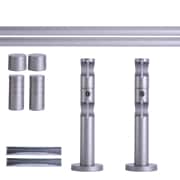 Produkt Gardinenstange Set | 2-läufig, ⌀ 19 mm, 200 cm, silber + Wand, Rillen-Kappe  Gardinenstange Set | 2-läufig, ⌀ 19 mm, 200 cm, silber + Wand, Rillen-Kappe