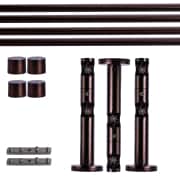 Produkt Gardinenstange Set Innenlauf | 2-läufig, ⌀ 19 mm, 400 cm, rot-bronze + Wand, Kappe  Gardinenstange Set Innenlauf | 2-läufig, ⌀ 19 mm, 400 cm, rot-bronze + Wand, Kappe