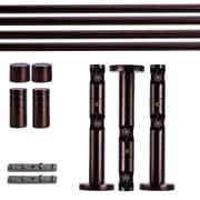 Produkt Gardinenstange Set Innenlauf | 2-läufig, ⌀ 19 mm, 320 cm, rot-bronze + Wand, Rillen-Kappe  Gardinenstange Set Innenlauf | 2-läufig, ⌀ 19 mm, 320 cm, rot-bronze + Wand, Rillen-Kappe