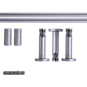 Produkt Gardinenstange Set Innenlauf | 1-läufig, ⌀ 19 mm, 400 cm, silber + Decke, Rillen-Kappe  Gardinenstange Set Innenlauf | 1-läufig, ⌀ 19 mm, 400 cm, silber + Decke, Rillen-Kappe