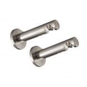 VICTORIA M Gardinenstangenhalter Wand 1-läufig, silber | Ø 16mm | 2er Pack