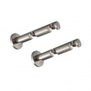VICTORIA M Gardinenstangenhalter Wand 2-läufig, silber | Ø 16mm | 2er Pack