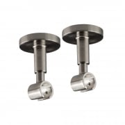 VICTORIA M Gardinenstangenhalter Decke 1-läufig, silber | Ø 16mm | 2er Pack