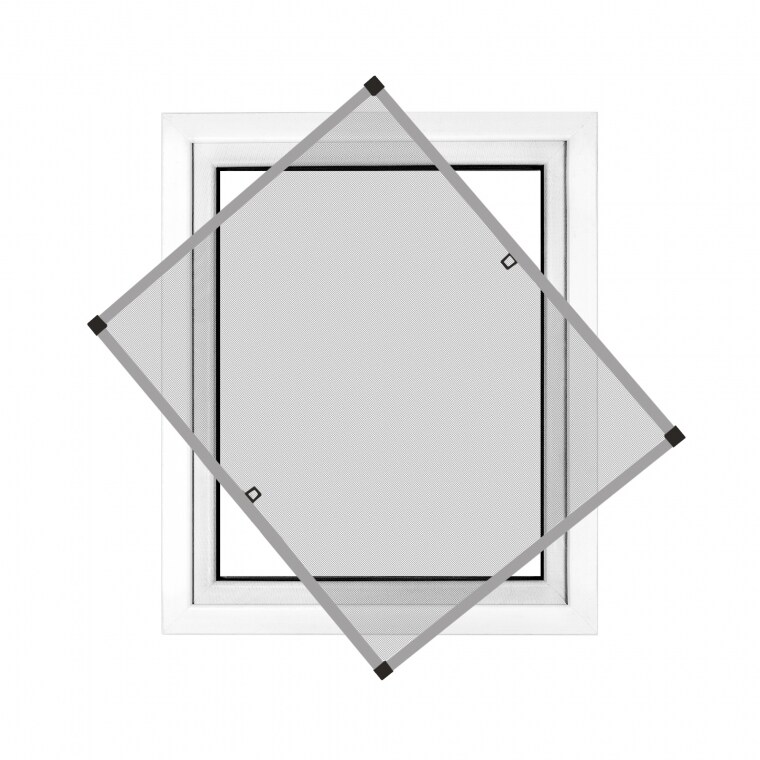 JAROLIFT Insektenschutz-Spannrahmen ProfiLine für Fenster | 90 x 150 cm, silber