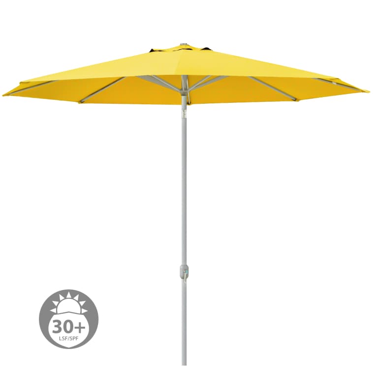 paramondo interpara Sonnenschirm | 3,5 m, rund, gelb | Gestell, silber